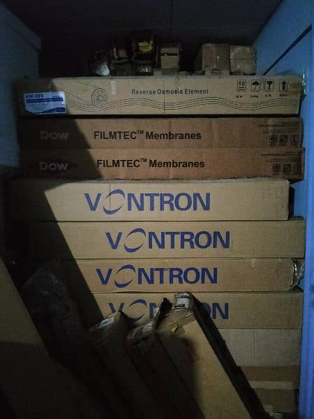 Flimtec DOW, Vontron, Toray 4.40 membranes one time used 0