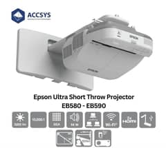Epson EB580 590ultra short throw projector  3200 lumens 0323,3677253