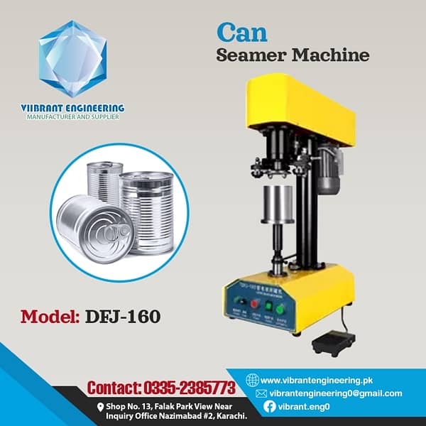 Can Seamer Machine | Tin Sealing and Packing Machine 0