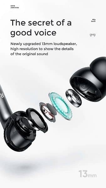 IMPORTED JOYROOM JR-TO3S PRO BRANDED BLUETOOTH EARBURDS WITH ANC ACTIV 8