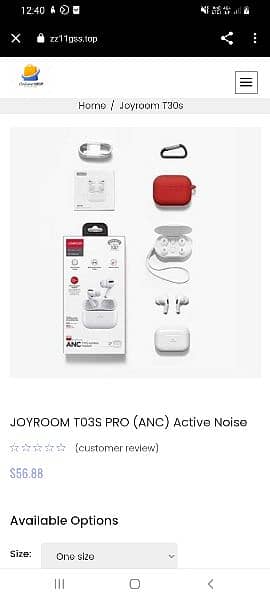 IMPORTED JOYROOM JR-TO3S PRO BRANDED BLUETOOTH EARBURDS WITH ANC ACTIV 10