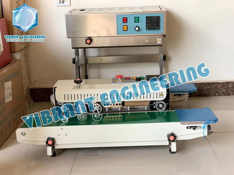 Horizontal Continuous Band Sealer/ Pouch Bag Sealing Packing Machine 4