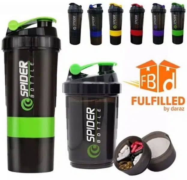 Protein Spider Shaker Bottle Gym Bottle  Water bottle Sports Bottle 0