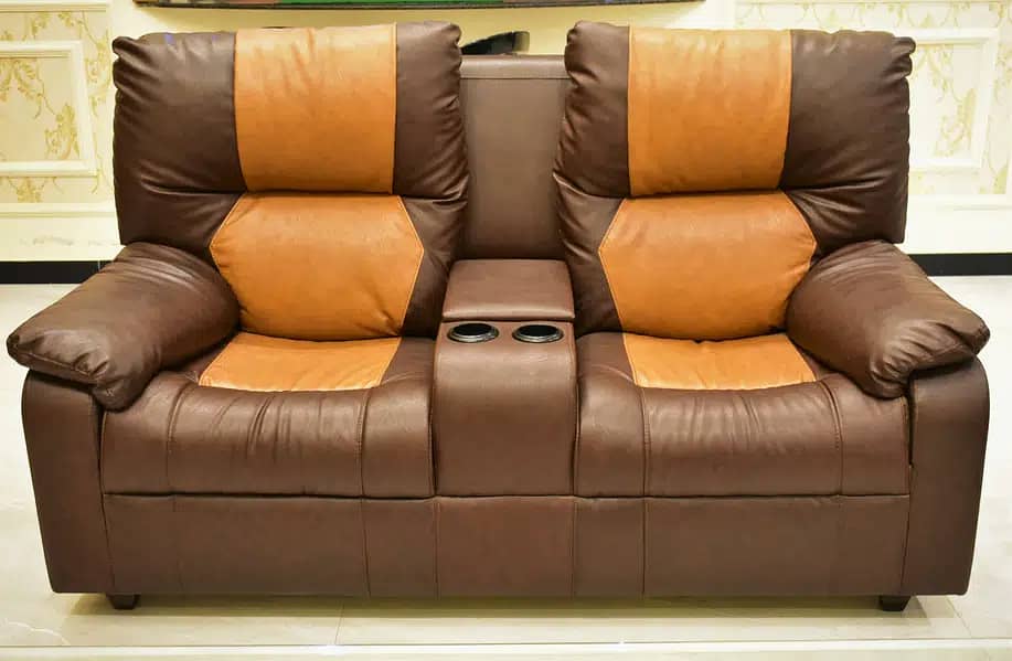 American Style recliner Sofa set, Artificial Leather cover, (3+2+1+1) 3