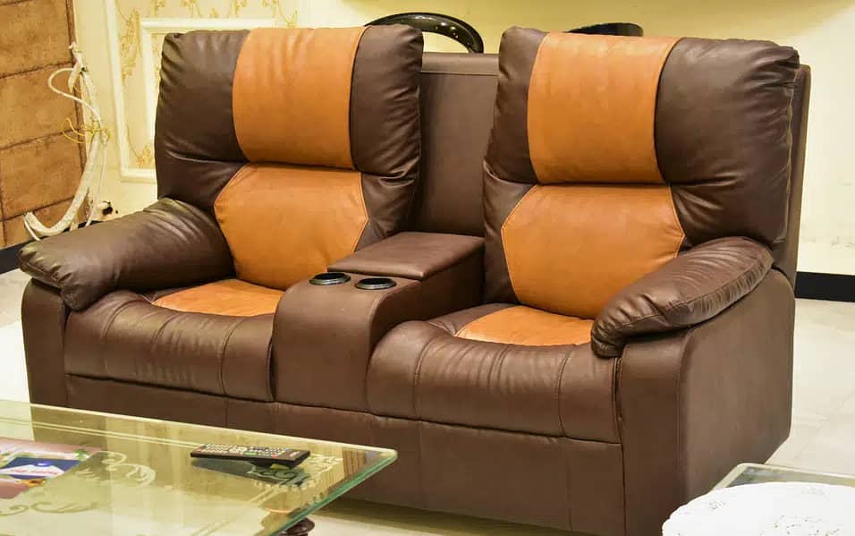 American Style recliner Sofa set, Artificial Leather cover, (3+2+1+1) 4