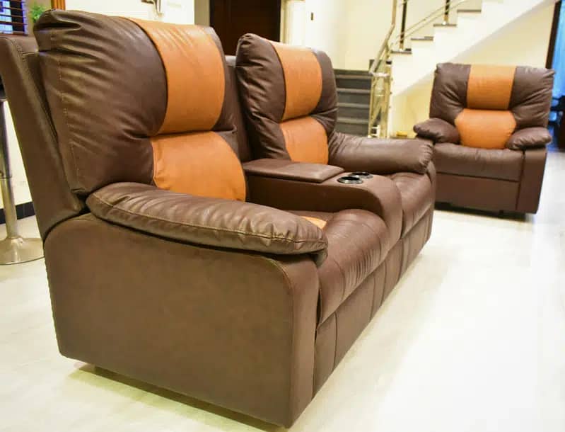 American Style recliner Sofa set, Artificial Leather cover, (3+2+1+1) 6
