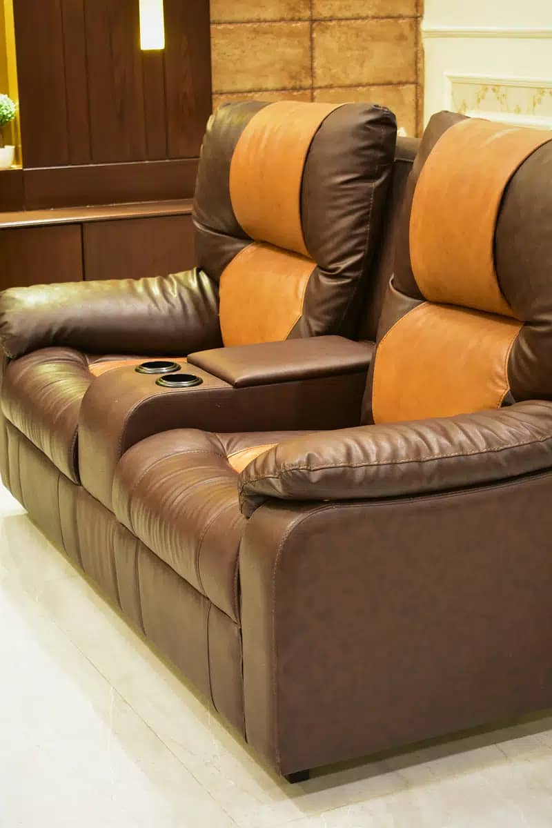 American Style recliner Sofa set, Artificial Leather cover, (3+2+1+1) 7
