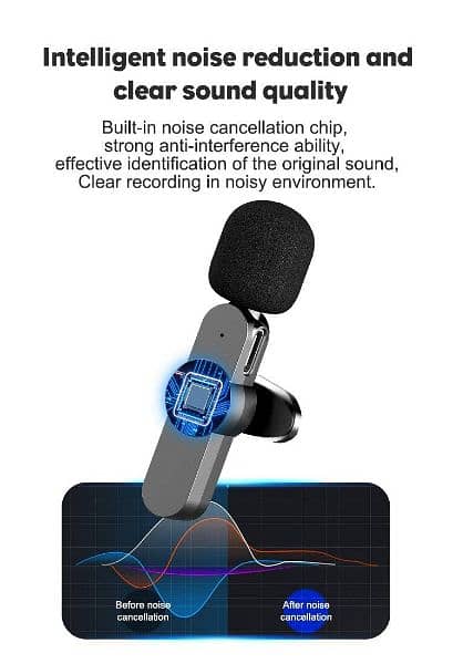 2.4G Lavalier Wireless Portable Microphone For Type C & iphone 7