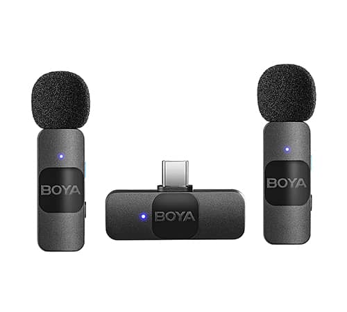 Boya BY-V20 Dual UltraCompact Wireless Microphone For Type C 0