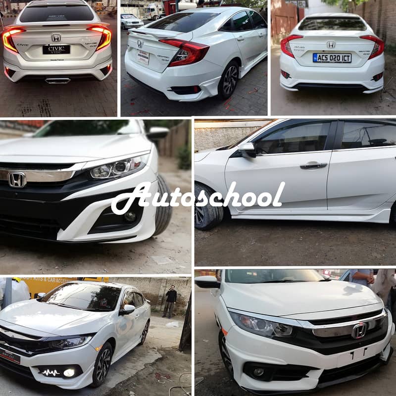 CIVIC , CITY , COROLLA BODY KIT Front & Rear Bumper + Side Skirts 0