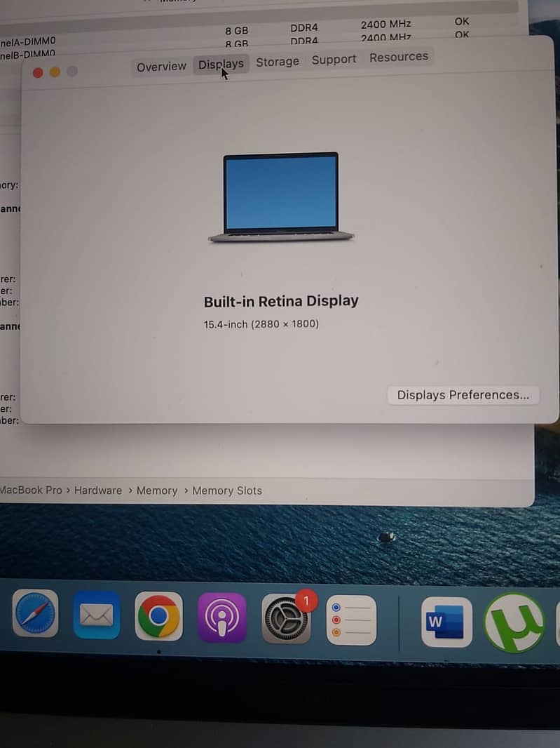 MacOS Monterey (15-inch, 2019) core i7 7