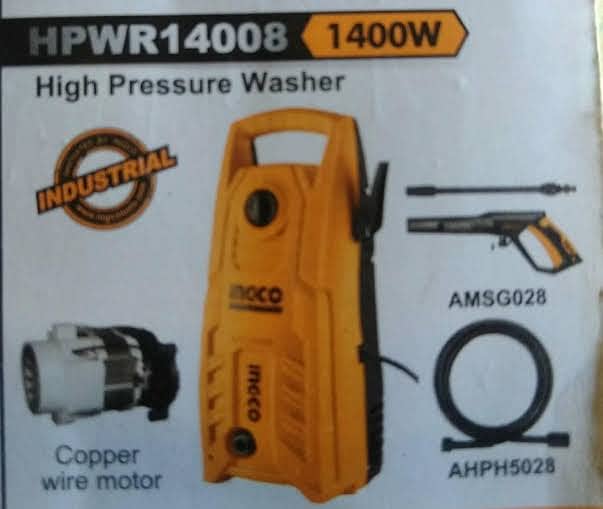 INGCO Electric High Pressure Car Washer 140 -Bar Carbon Brush Motor 17