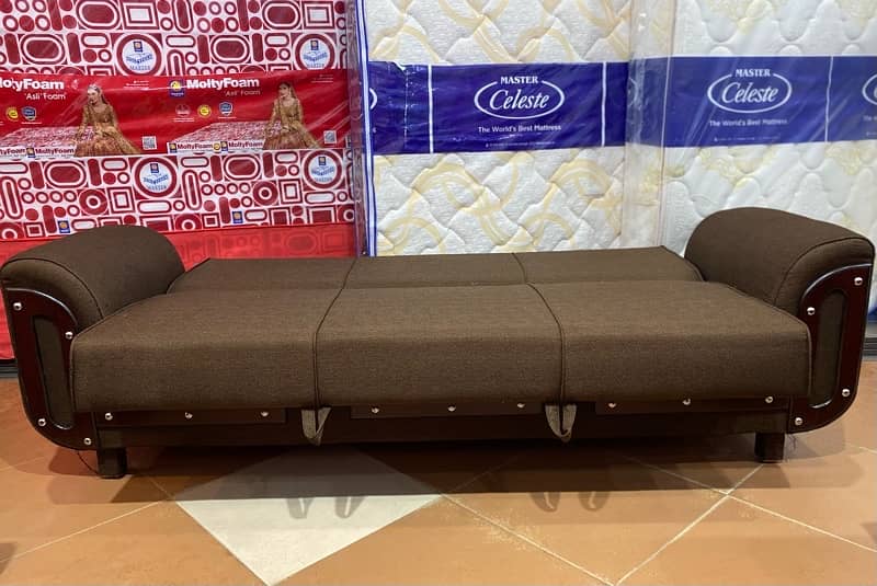 sofa + bed (2in1)(sofa cum bed)(Molty foam )(10 years warranty ) 2