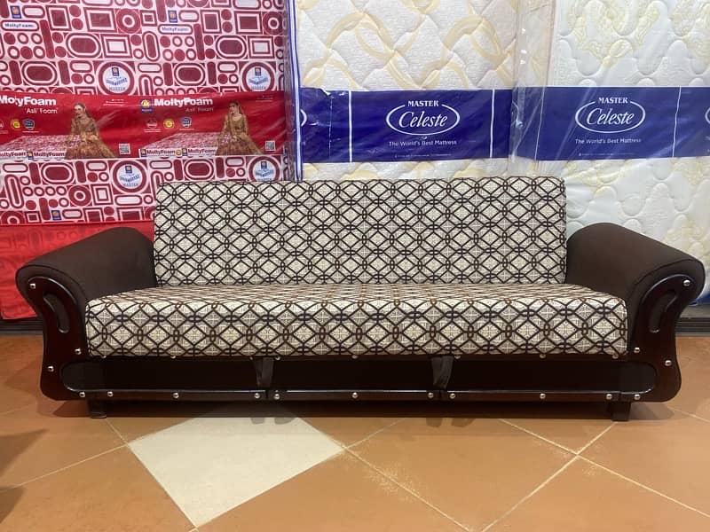 sofa + bed (2in1)(sofa cum bed)(Molty foam )(10 years warranty ) 5