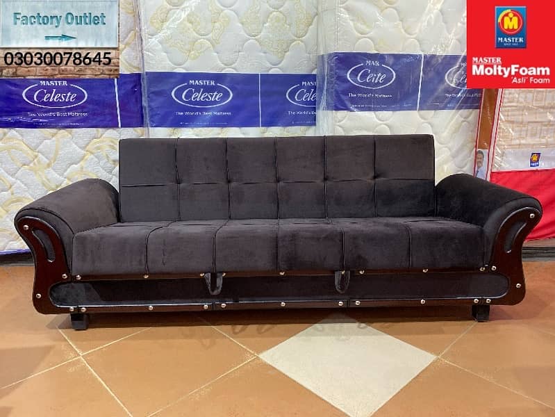 sofa cum bed (2in1)(sofa + bed)(Molty foam )(10 years warranty ) 3