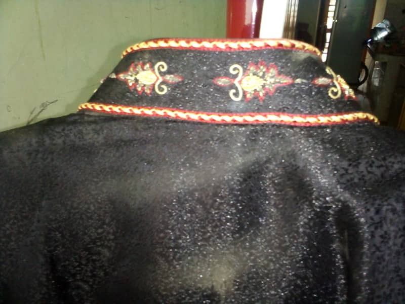 Classic Black Groom's Sherwaani with Kulla 7