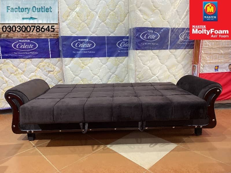 sofa cum bed (2in1)(sofa + bed)(Molty foam )(10 years warranty ) 2