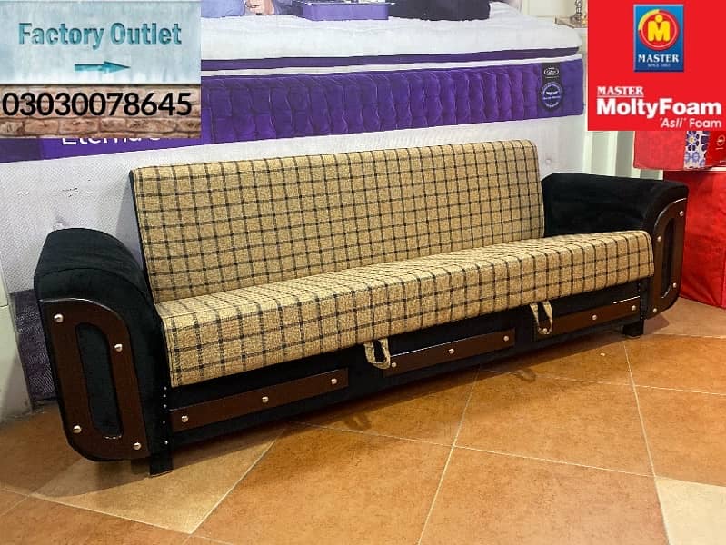 sofa cum bed (2in1)(sofa + bed)(Molty foam )(10 years warranty ) 16