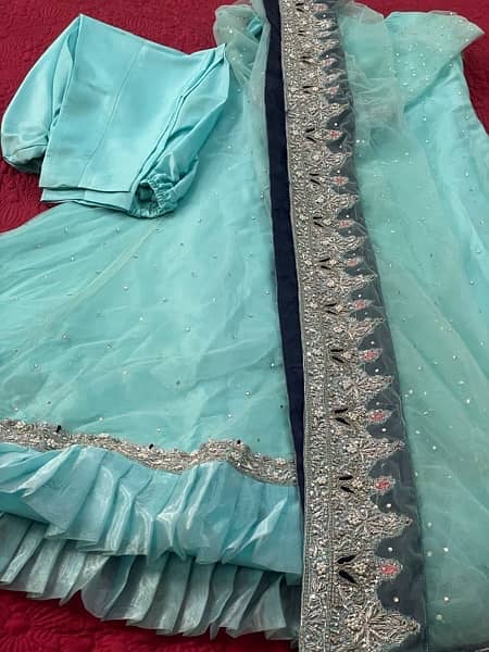 Beautiful aqua colour maxi dress 10