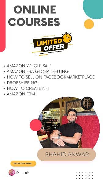 Shahid Anwar's Courses on  FBA, Facebook Marketplace, and