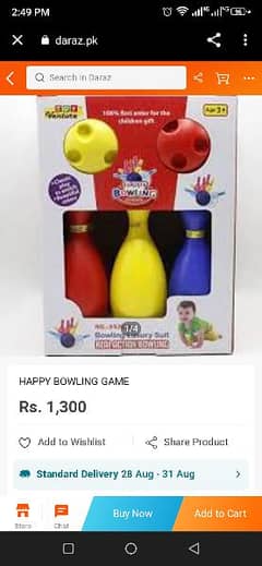 box pack happy bowling game set brand new 0