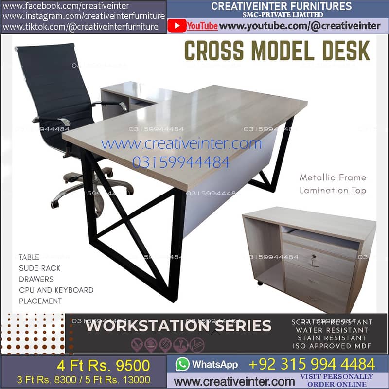 Office workstation table front desk Executive chair meeting Furniture 18