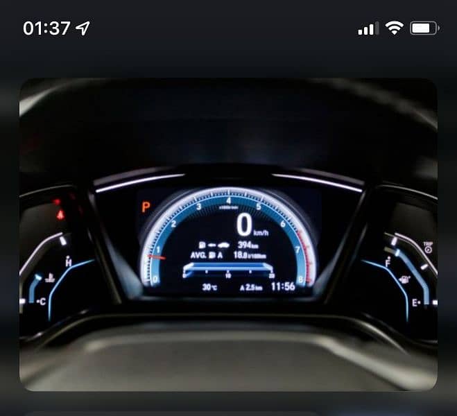 Honda civic type R blue Dail speedometer 2016/21 0