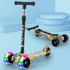Scooter for Kids Toddlers Scooters 3 Wheels Kick Scooter with PU Flash