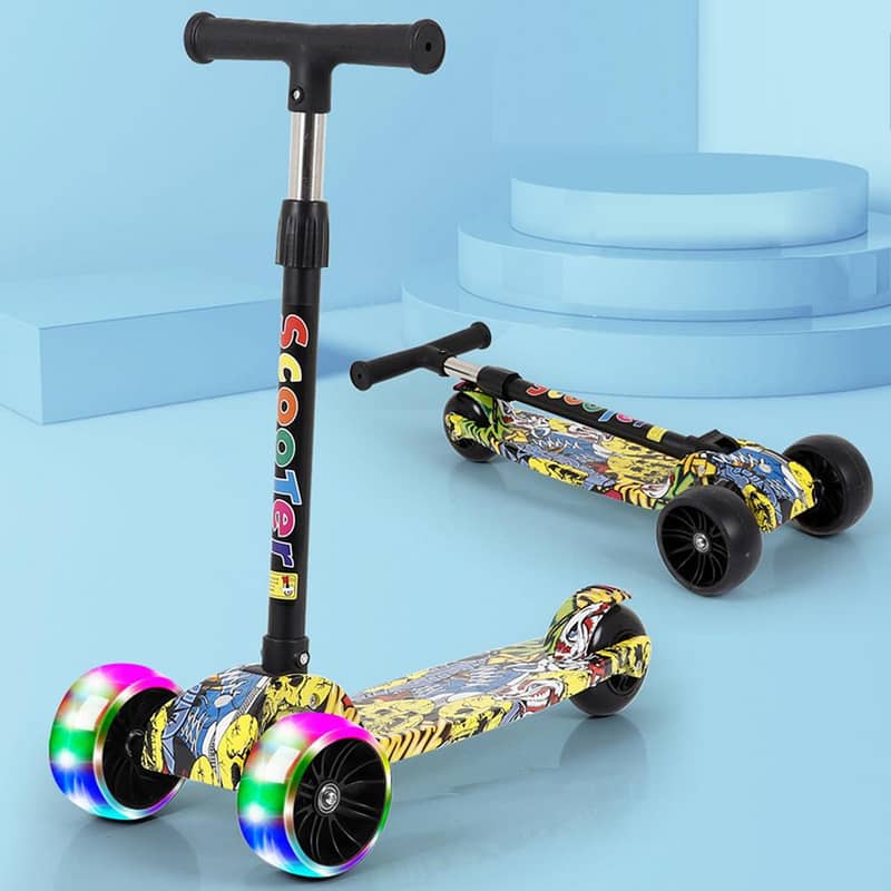 Scooter for Kids Toddlers Scooters 3 Wheels Kick Scooter with PU Flash 0