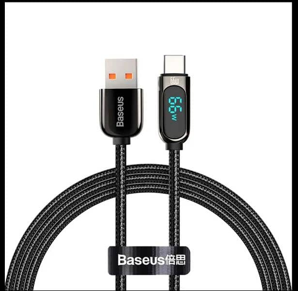 Baseus Type-C 66w LED Display cable fast charging 4