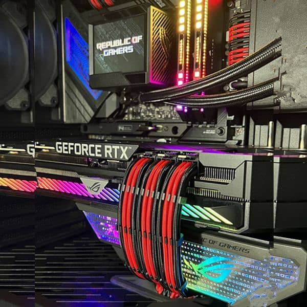 Custom Sleeved GPU Graphics Card Extension Cables for Gaming Computer 11