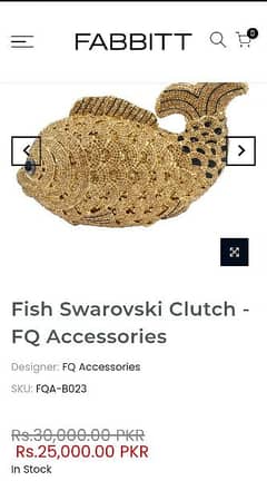 Fish Swarovski Clutch