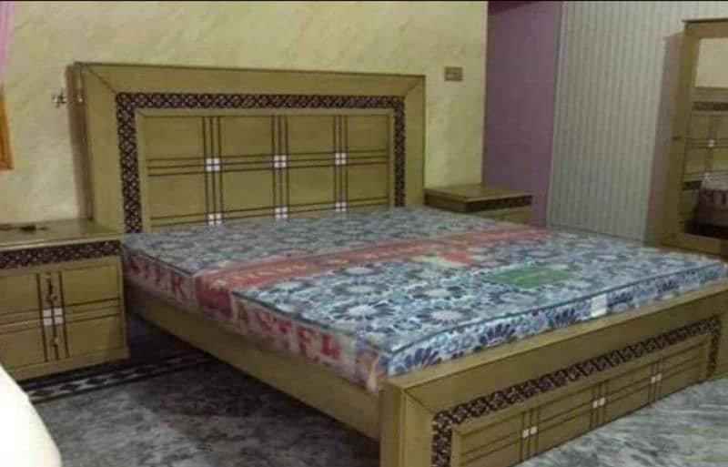 Full room furniture / bed room set / king size double bed / wooden bed 15