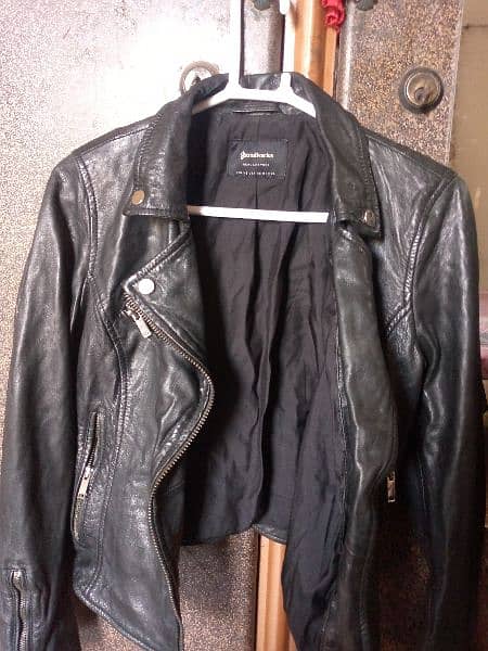 Original Stradivarius leather jacket (xs) 2