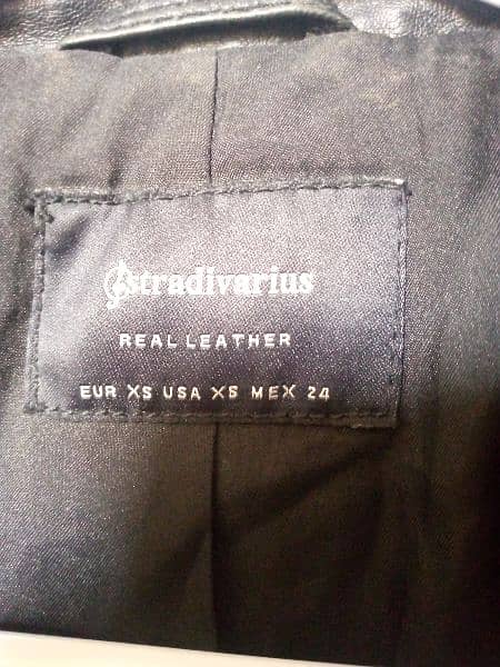 Original Stradivarius leather jacket (xs) 3