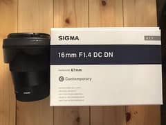 Sony Sigma 16mm 1.4 DC lens