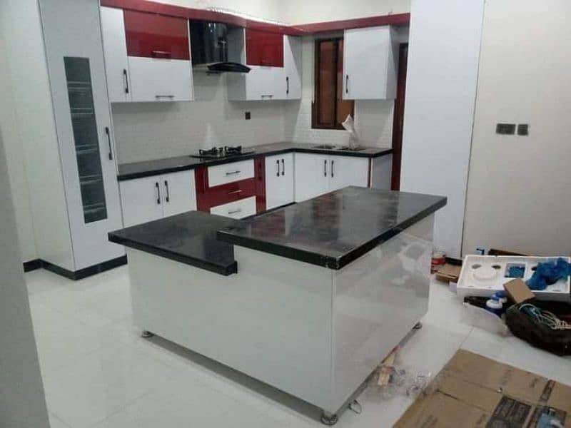 kitchen cabinet and granite marble 0