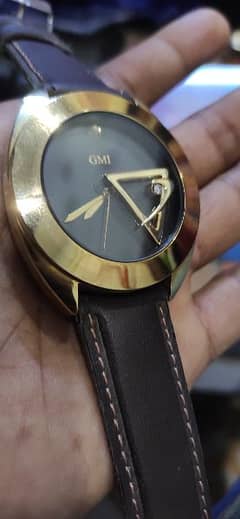 GMI Swiss 18 K gold plated watch
