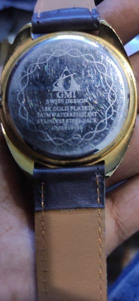 GMI Swiss 18 K gold plated watch 3