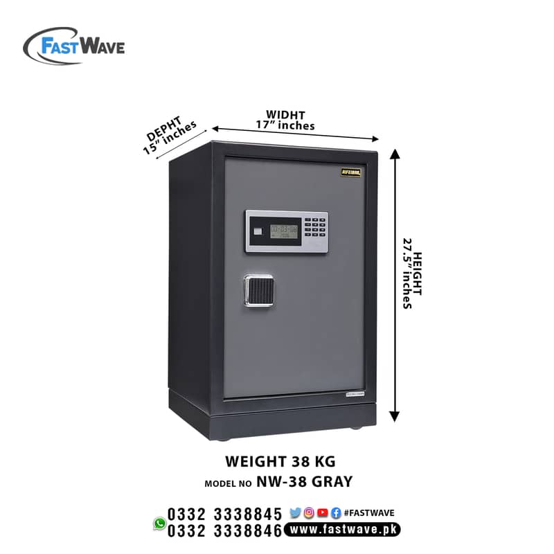 digital newwave cash security safe thumb home office locker Pakistan 18