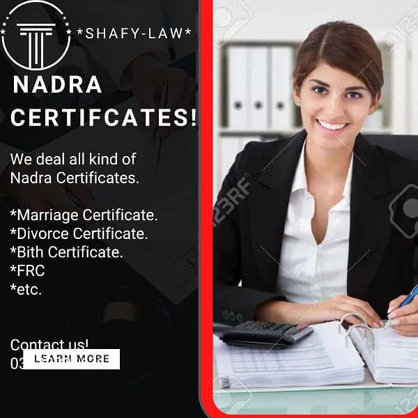 Nadra/Rs. 5000/Court Marriage/Nikkah/Divorce/khulla/Family Lawyer/FRC 0