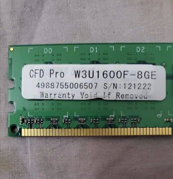 8 GB RAM, CFD Pro W3U1600F-8GE 2