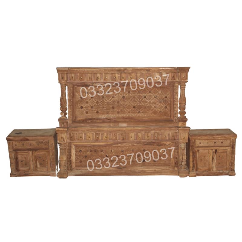 Solid Sheesham (Taali) wood Chinioti bed dressing set pure wood 0