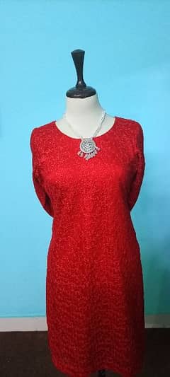 decent red net dress for sale 0