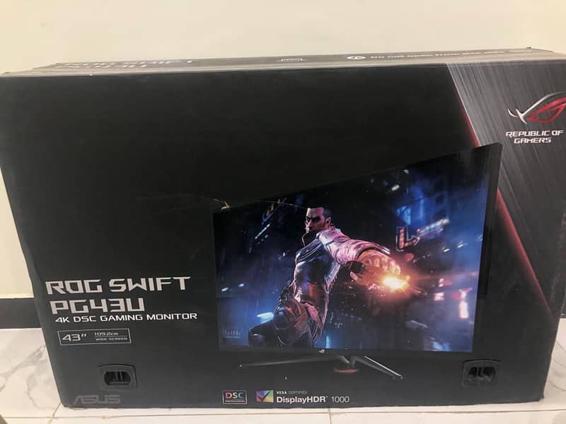Asus Rog Swift PG43U 4k DSC G-SYNC Compatible Gaming Monitor 3