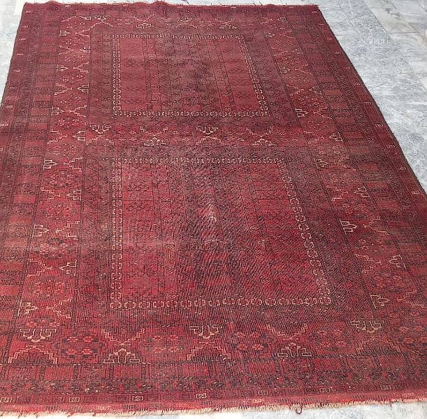 BUKHARA ANTIQUE OLD HAND KNOTTED CARPET 0