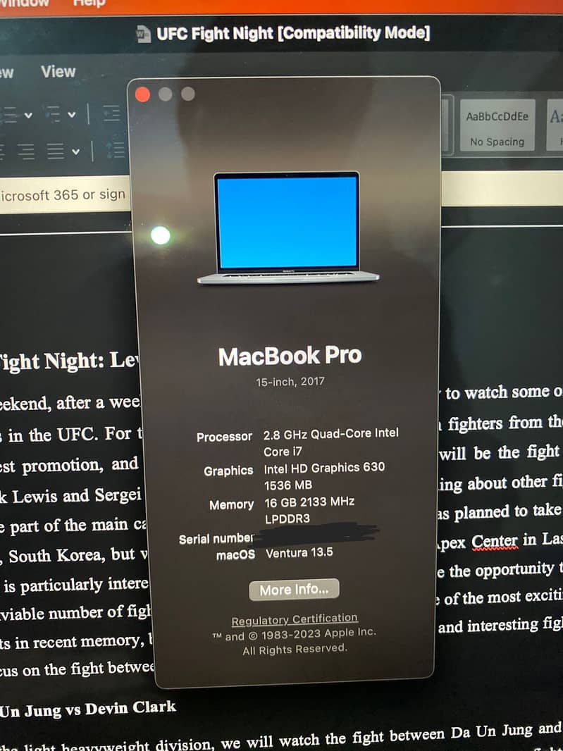 15'' MacBook Pro 2017 0