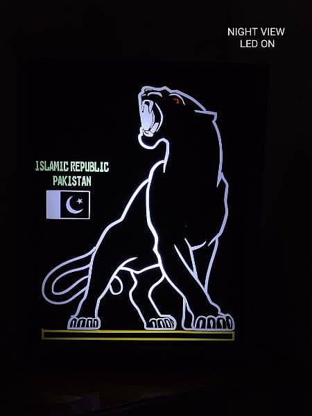 Table Lamp Led Light Decorative Black Panther Pakistan 0