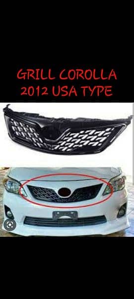 GTi Grill,lights and fogg Lights For Toyota Corolla all models 3