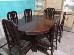 Dining table six chairs